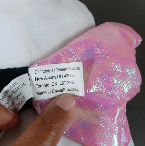 •8" Justice Pandacorn Plush Panda Bear Unicorn Stuffed Animal Toy Pink Wings - Picture 12 of 15